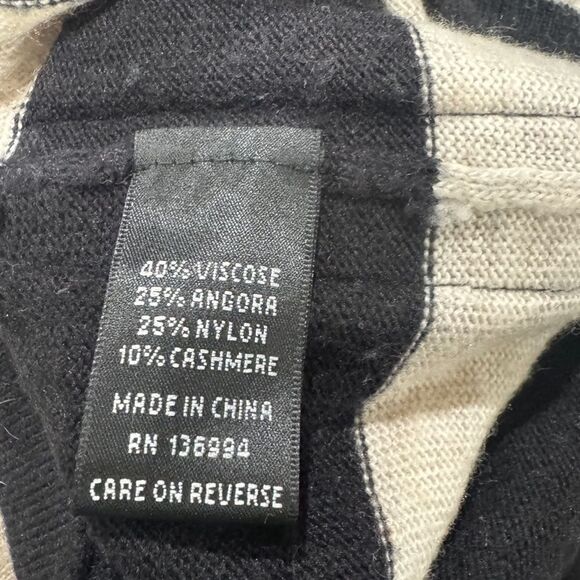 Sioni Angora Cashmere Blend Striped Shirt Women’s Medium - Picture 3 of 3